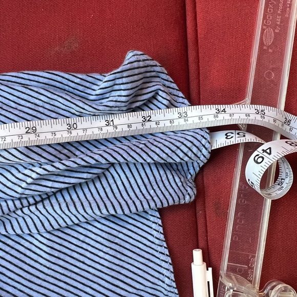 Comfy USA Blue and White Striped Midi Dress - Picture 6 of 8